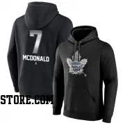 Black Youth Lanny McDonald Toronto Maple Leafs Midnight Mascot Logo Pullover Hoodie