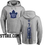 Youth Lanny McDonald Toronto Maple Leafs Ash Backer Pullover Hoodie